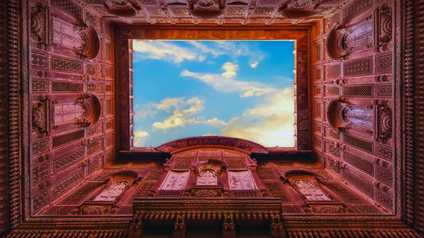 Die Festung Mehrangarh in Jodhpur, Rajasthan, Indien
