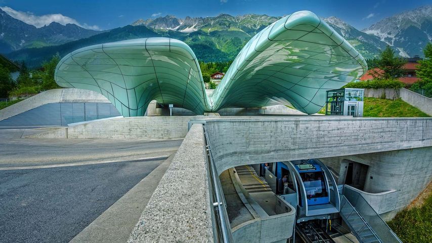 Bergstation der Hungerburgbahn, Innsbruck, Österreich 