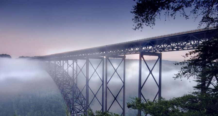 Die New River Gorge Bridge in der Nähe von Fayetteville, West Virginia