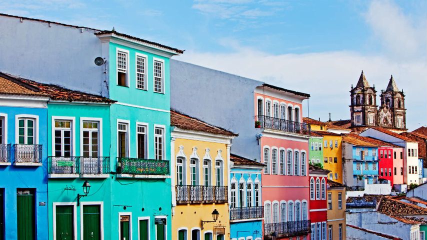 Bunte Häuserfassaden, Salvador Bahia, Brasilien