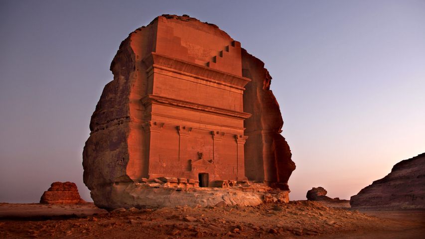 Die Ausgrabungsstätte Mada'in Salih in Saudi-Arabien 