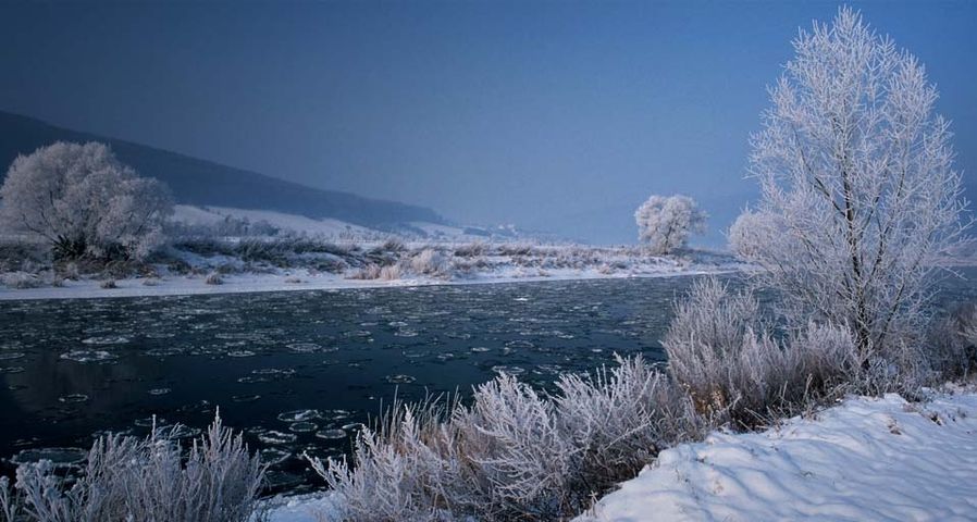 Die Weser im Winter, Niedersachsen – Arco Images/Usher Duncan/imagebroker ©