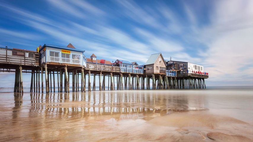 Pier am Old Orchard Beach, Maine, USA