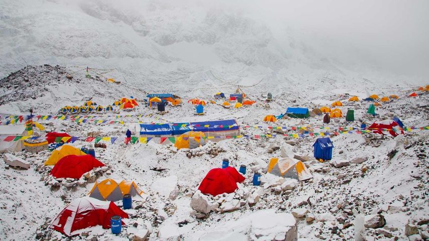 Das Mount Everest Base Camp bei Khumbu, Nepal