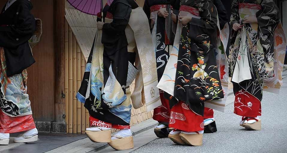 日本京都茶馆的艺妓