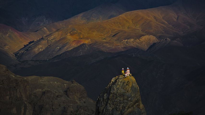Kloster Mulbekh in Zanskar, Region Ladakh, Bundesstaat Jammu und Kashmir, Indien