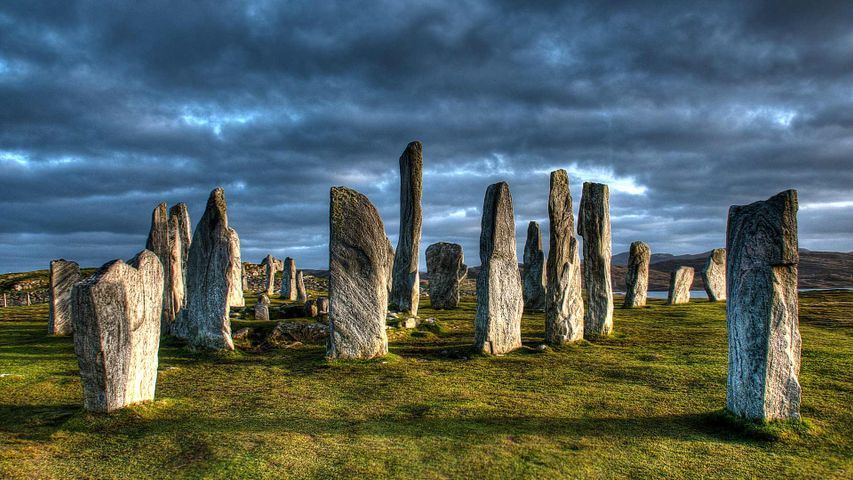 Steinkreis von Callanish, Isle of Lewis, Äußere Hebriden, Schottland 