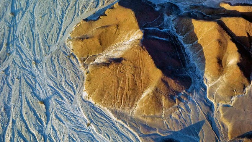 „Astronaut“-Geoglyphe der Nazca-Linien, Peru 