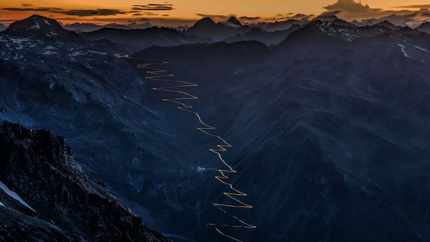 Das Stilfser Joch in den Ortler-Alpen, Italien 
