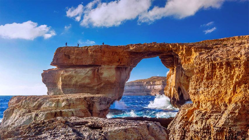 Felsentor ‚Azure Window‘ auf der Insel Gozo, Malta 