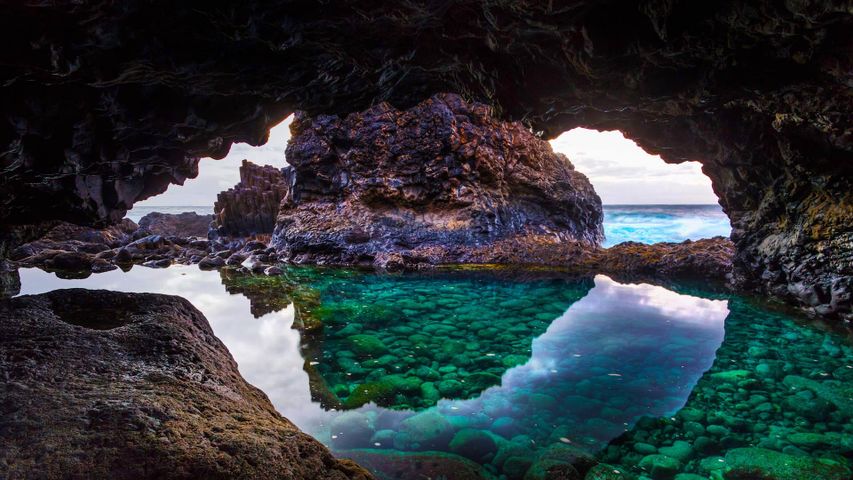 Höhle auf El Hierro, Kanarische Inseln, Spanien 