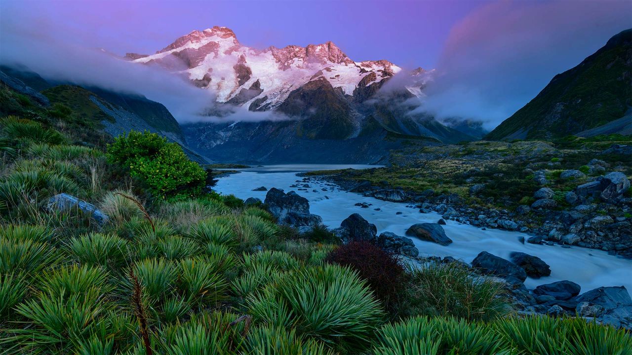 奥拉基库克山国家公园中的塞夫顿山，新西兰南岛