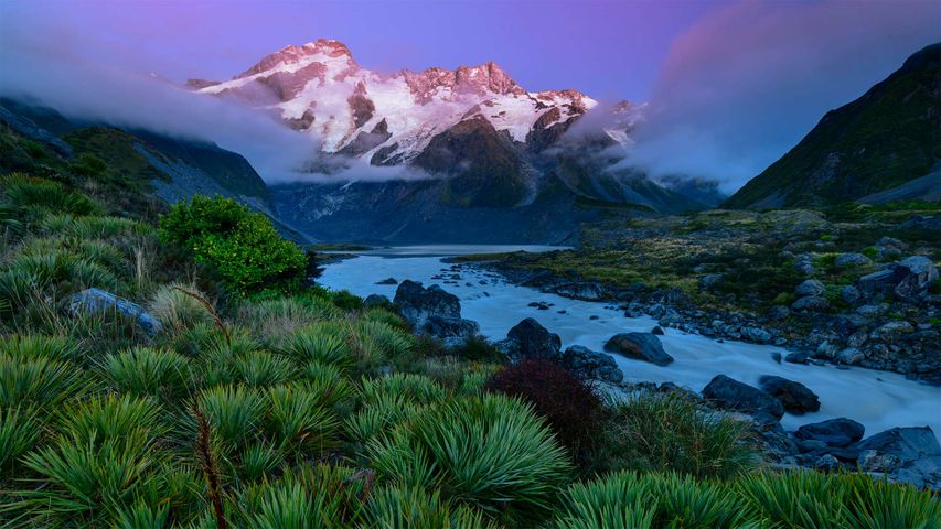Mount Sefton im Aoraki/Mount-Cook-Nationalpark, Südinsel, Neuseeland