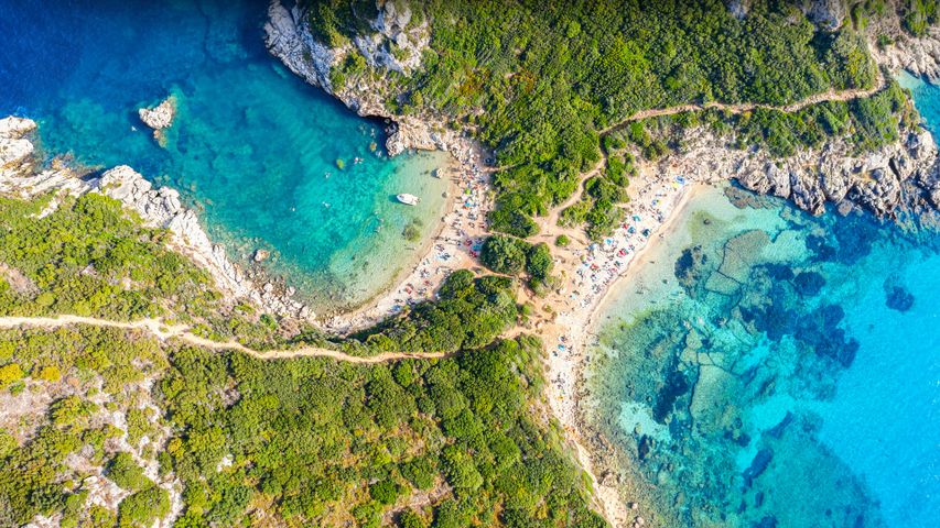 Strand von Porto Timoni, Korfu, Griechenland