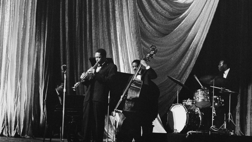 Jazz-Saxophonist John Coltrane und Band bei einem Auftritt 1961 in London, England