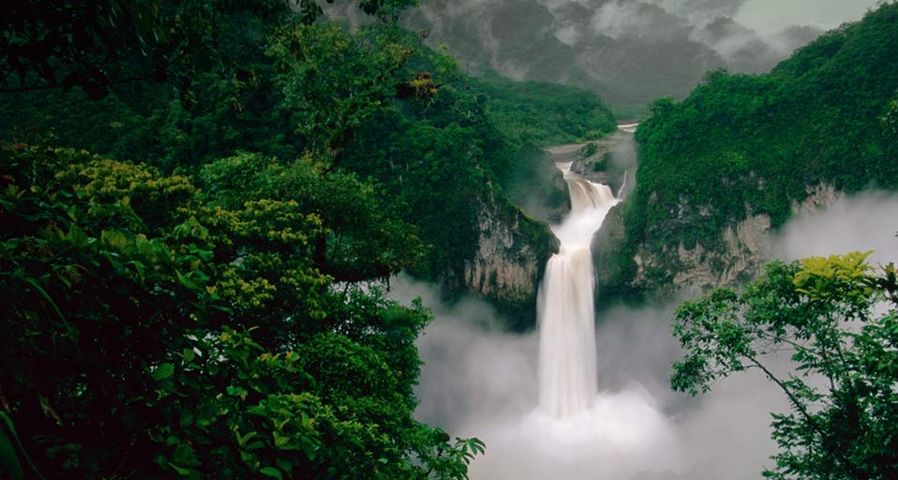 Der San Rafael Wasserfall im Naturreservat Cayambe-Coca, Ecuador – Kevin Schafer/CORBIS ©