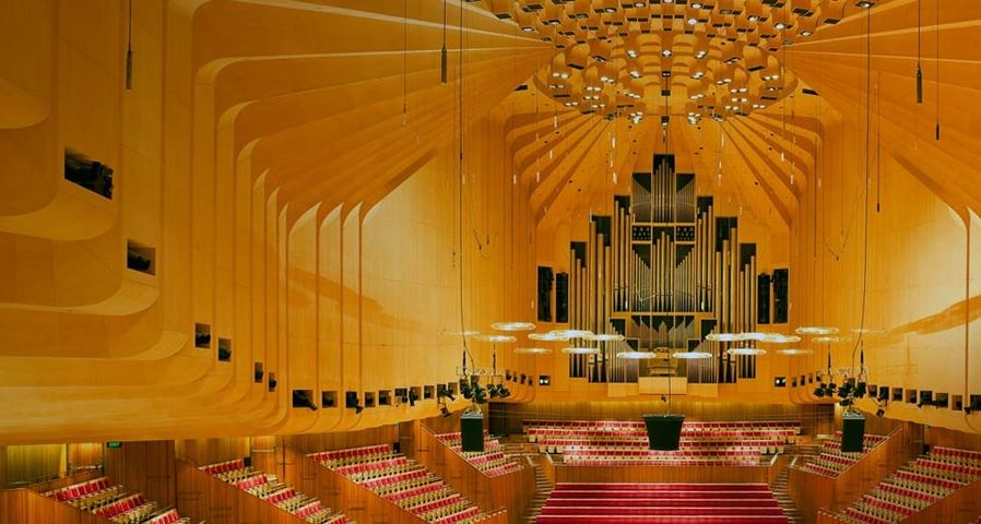 Ein Blick ins Innere der Oper von Sidney, Australien
