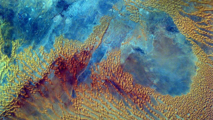 Satellitenaufnahmen eines Teils der Sahara 