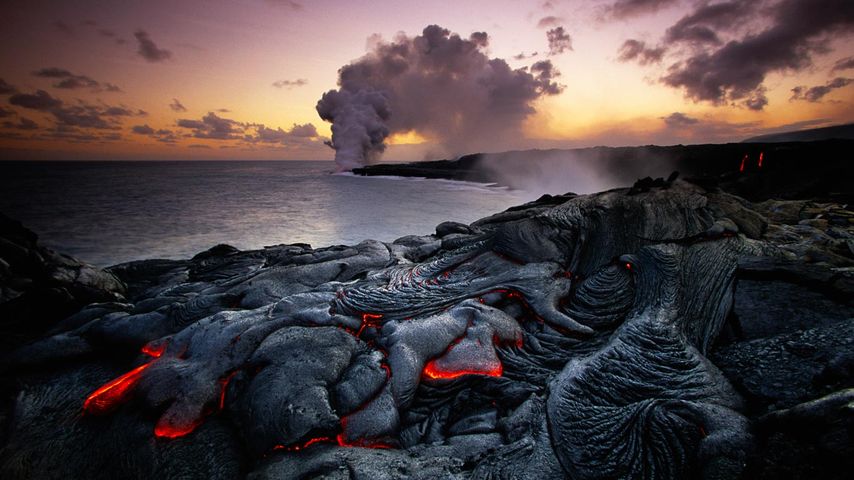 Ausbruch des Kilauea, Hawaiʻi-Volcanoes-Nationalpark, Hawaii, USA 