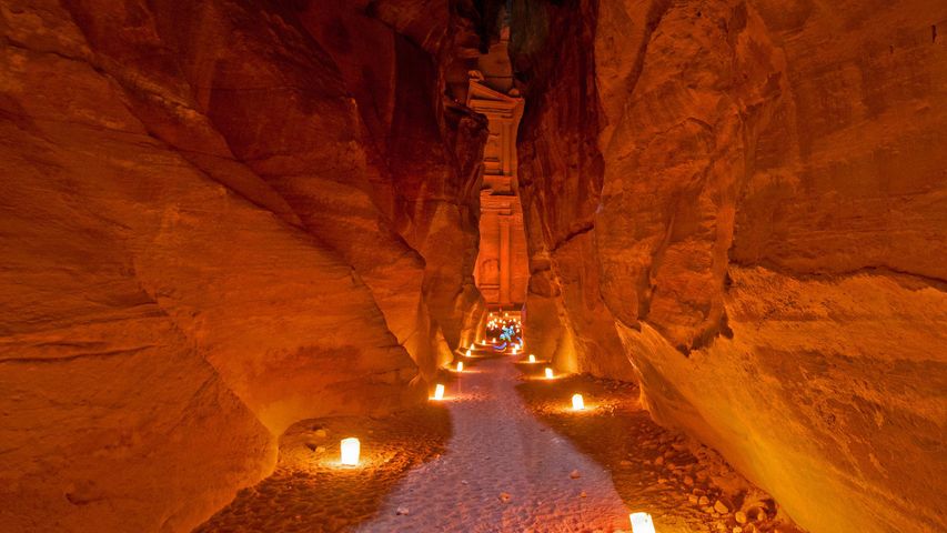 Khazne al-Firaun in Petra, Jordanien 