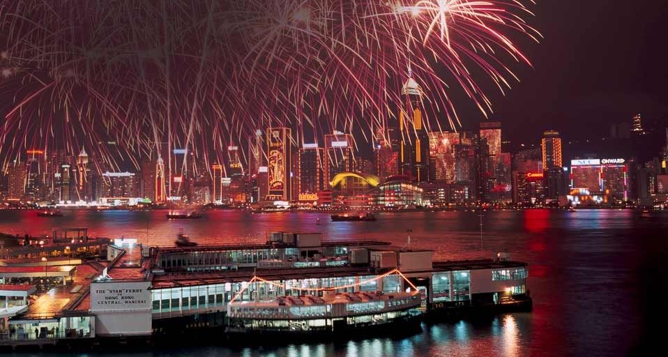 香港春节的跨年烟火汇演