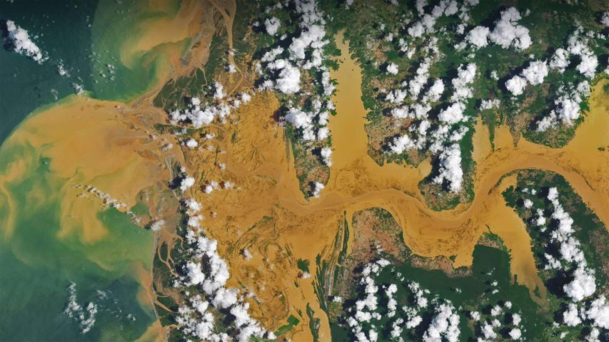 Satellitenbild des Flusses Mania auf Madagaskar