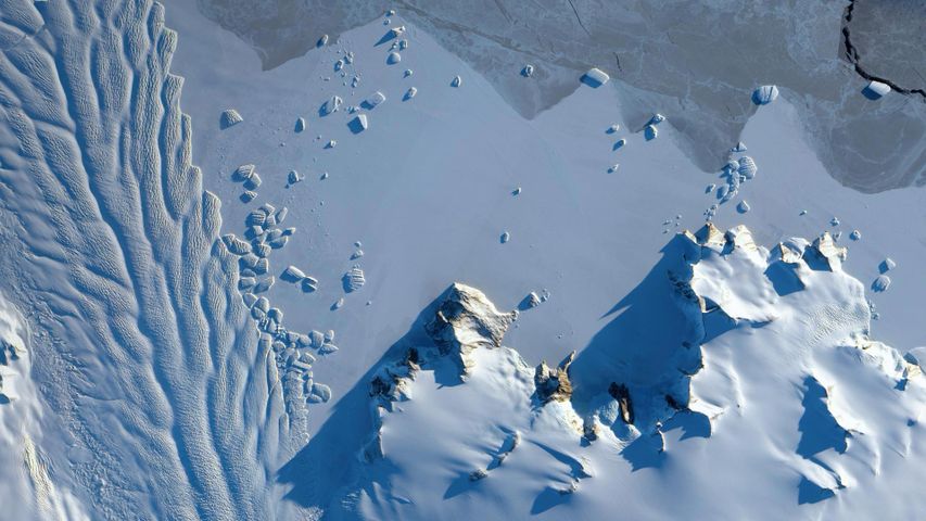 Der Matusewitsch-Gletscher in der Antarktis 