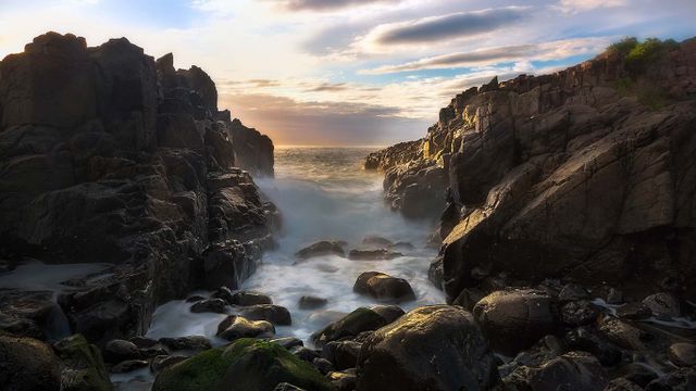 凯马Bombo Headland，新南威尔士州，澳大利亚 