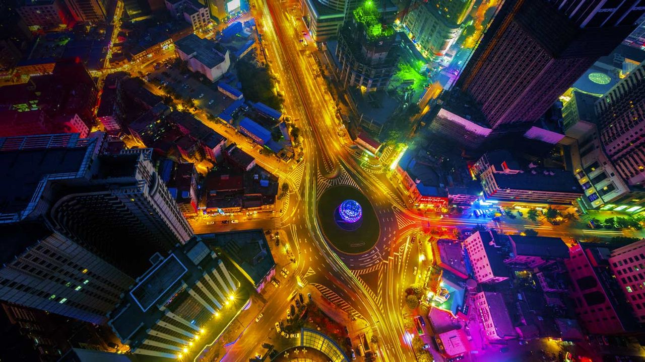 中国，大连的友谊广场 