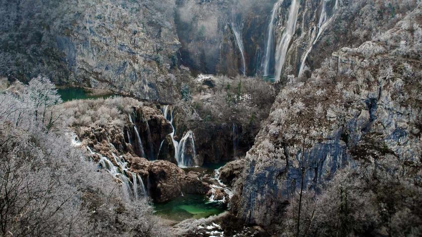 Wasserfälle im Nationalpark Plitvicer Seen, Kroatien 