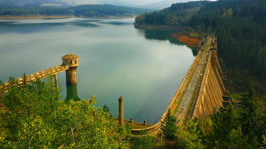 Studena Damm am Fluss Struma, Bulgarien