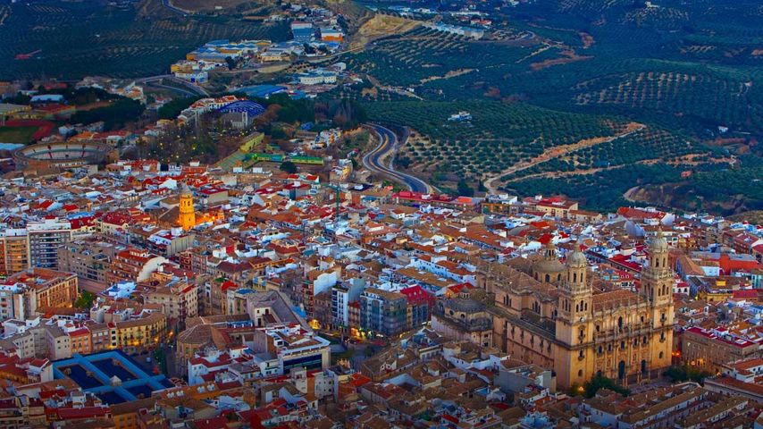 Die Stadt Jaén in Andalusien, Spanien