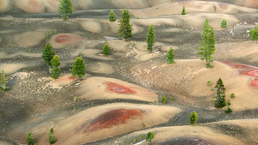 Painted Dunes am Cinder Cone, Lassen-Volcanic-Nationalpark, Kalifornien