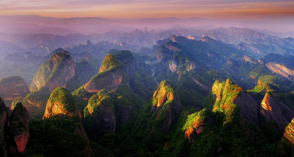 湖南崀山日落美景