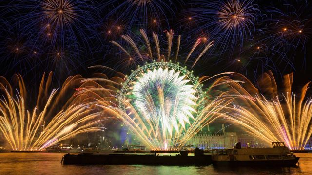 跨年烟火表演，伦敦