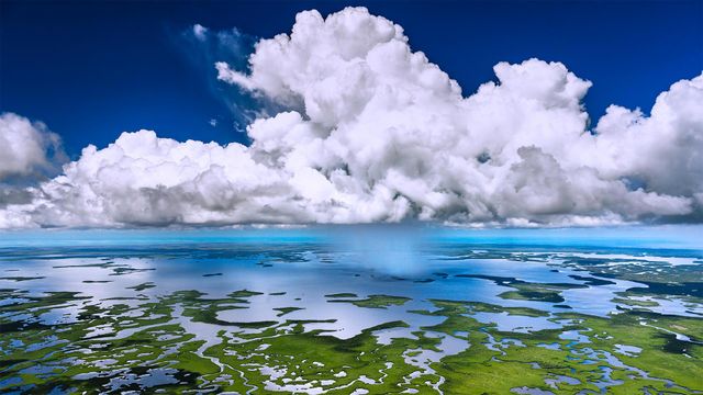 大沼泽地国家公园鸟瞰图