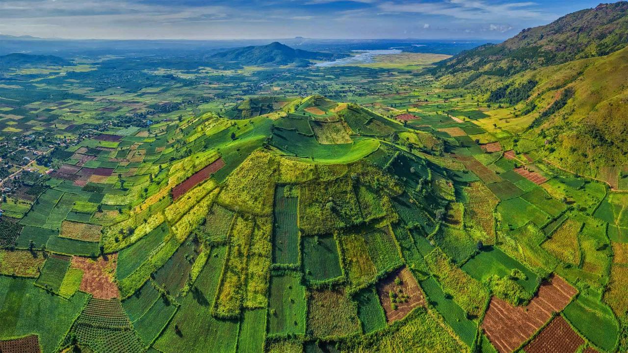 波来古市附近的Chu Dang Ya火山，越南嘉来