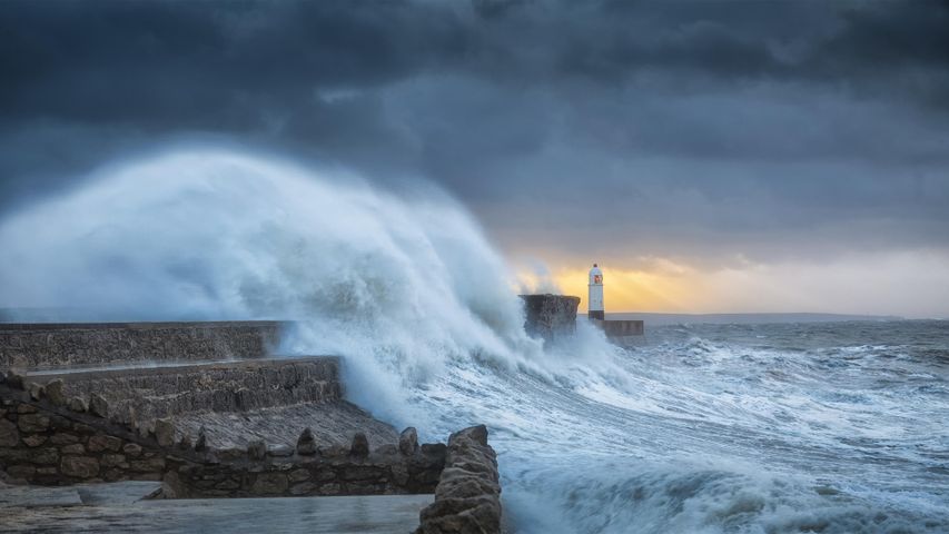 Porthcawl Lighthouse, Südwales, UK