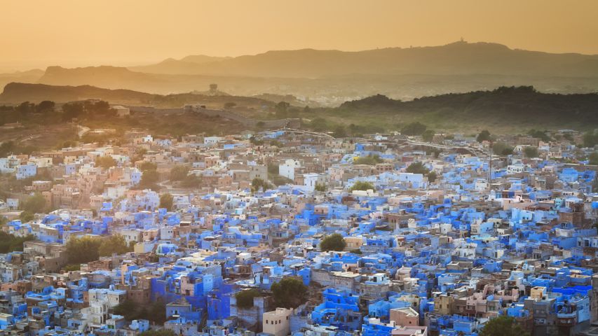 Die „Blaue Stadt“ Jodhpur, Rajasthan, Indien