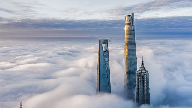 陆家嘴金融贸易区，中国上海