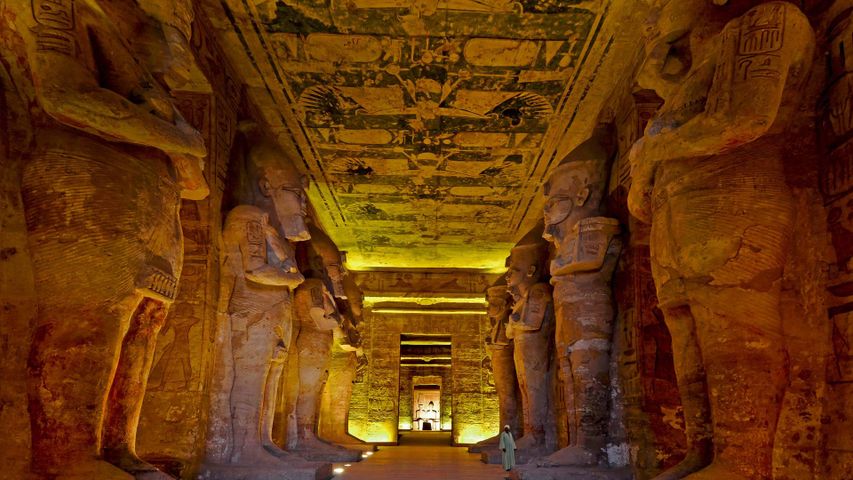 Der Innenraum des Großen Tempels von Abu Simbel, Ägypten