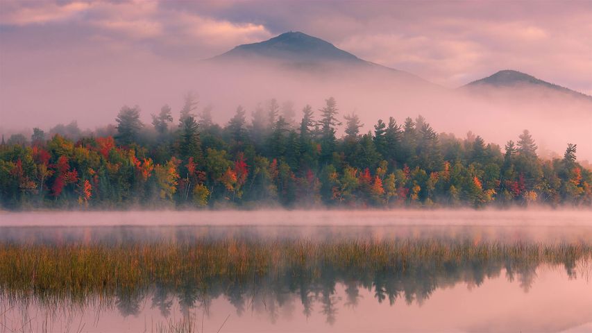 Connery Pond und Whiteface Mountain, Adirondack Mountains, US-Bundesstaat New York