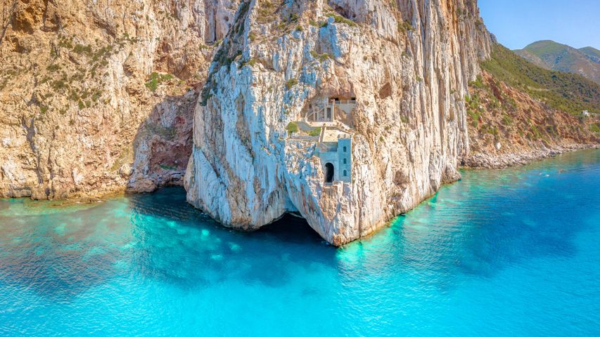 Porto Flavia, Sulcis-Iglesiente, Sardinien, Italien