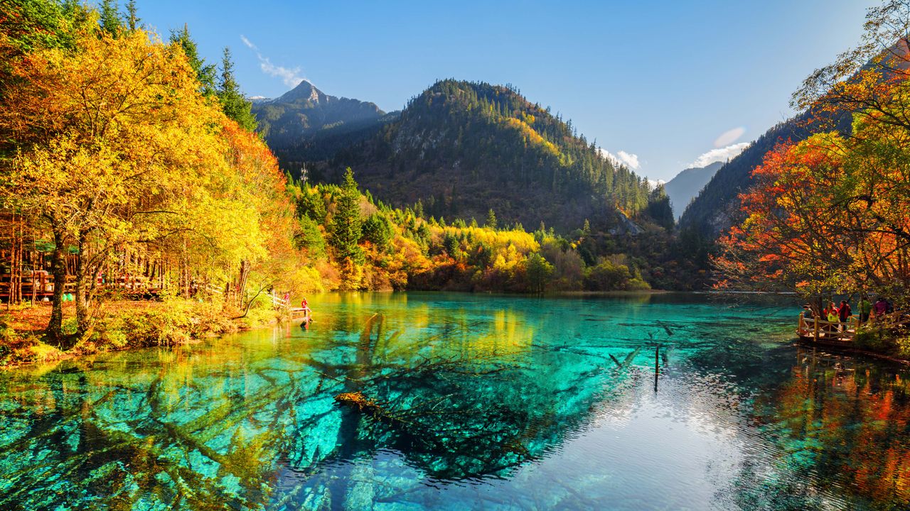五花海，阿坝九寨沟旅游景区，四川省，中国
