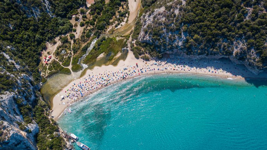 Strand Cala Luna, Sardinien, Italien